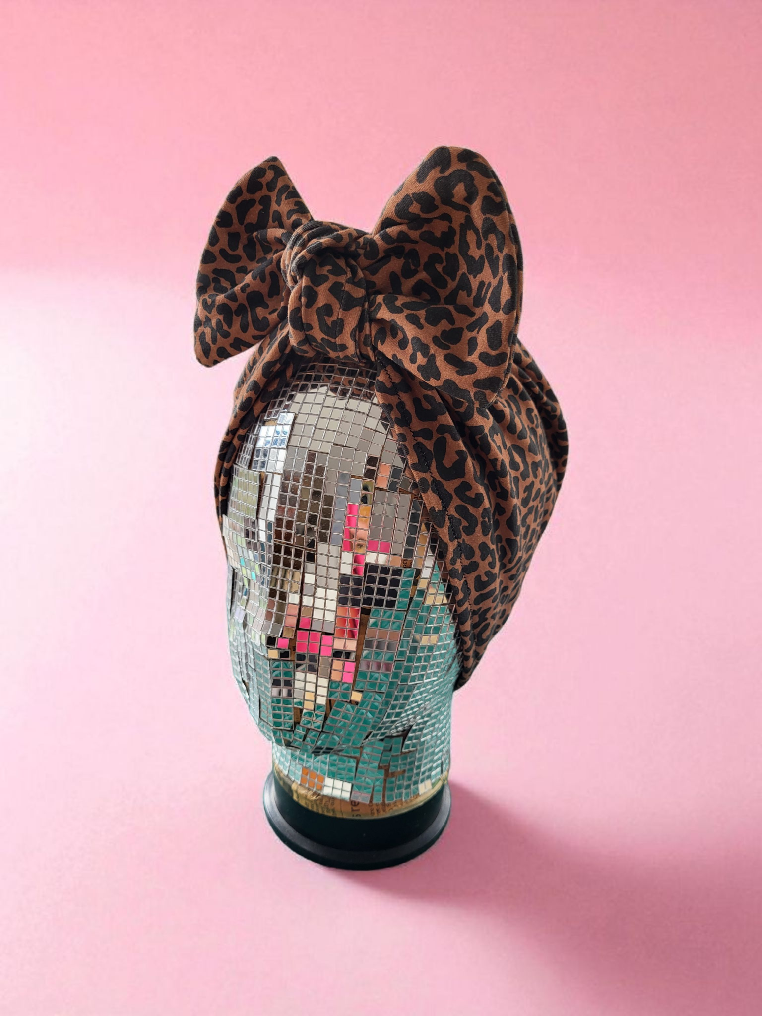 Adults organic turban with oversized bow