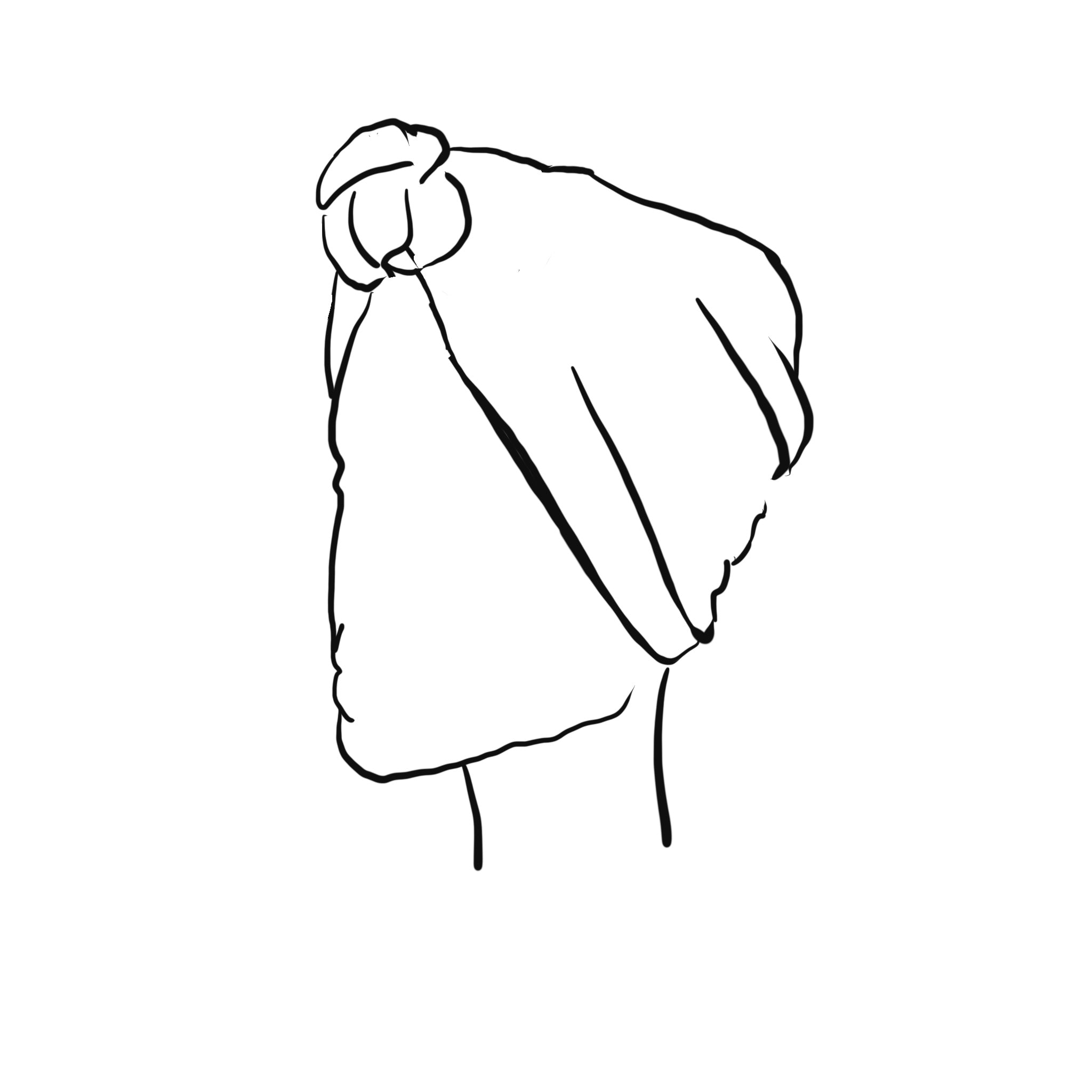 Adults organic turban with knot