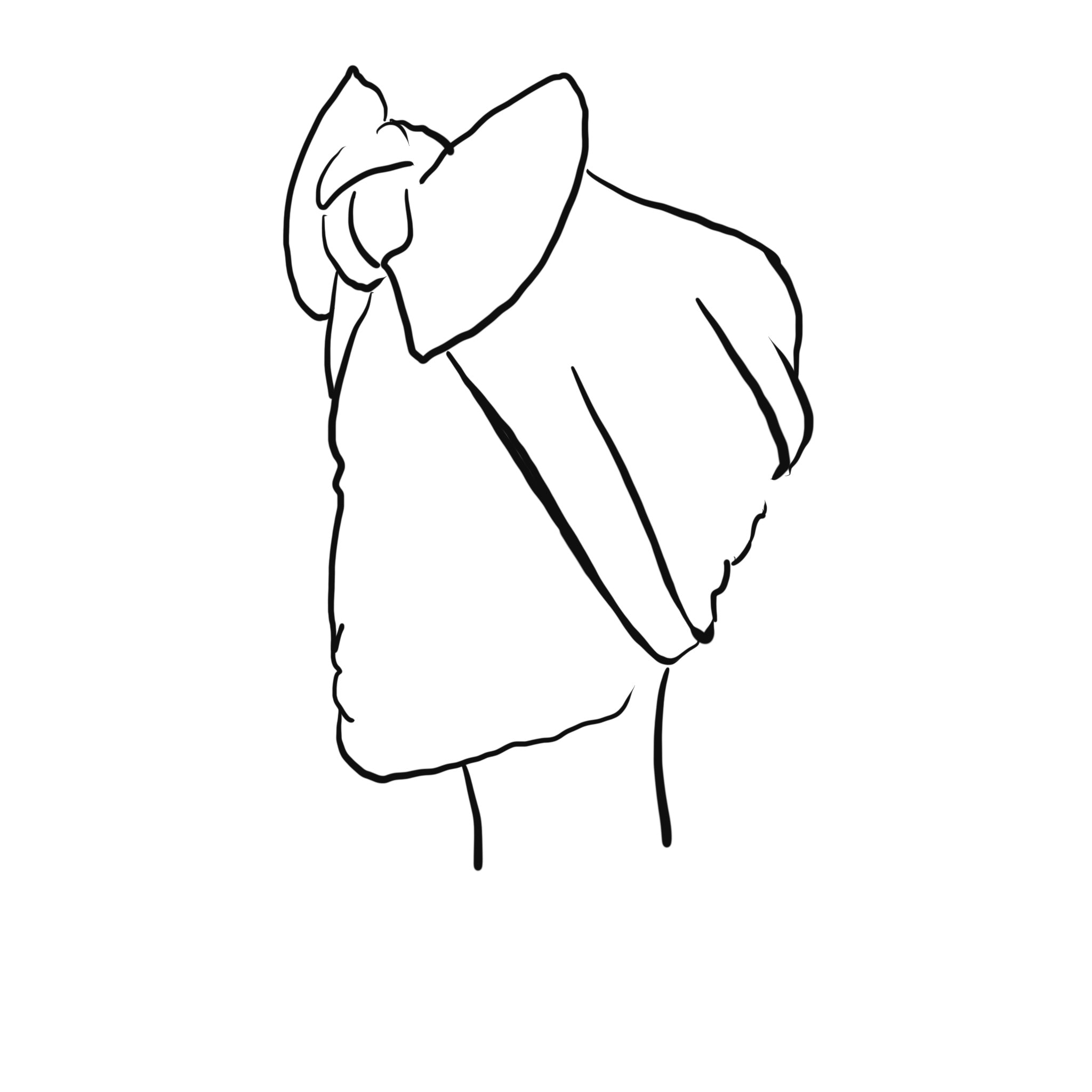 Adults organic turban with oversized bow