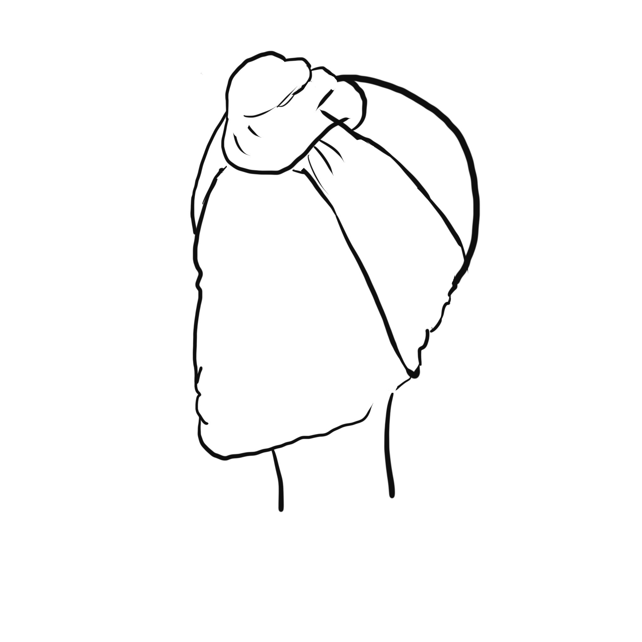 Adults organic pre stitched knotted headband