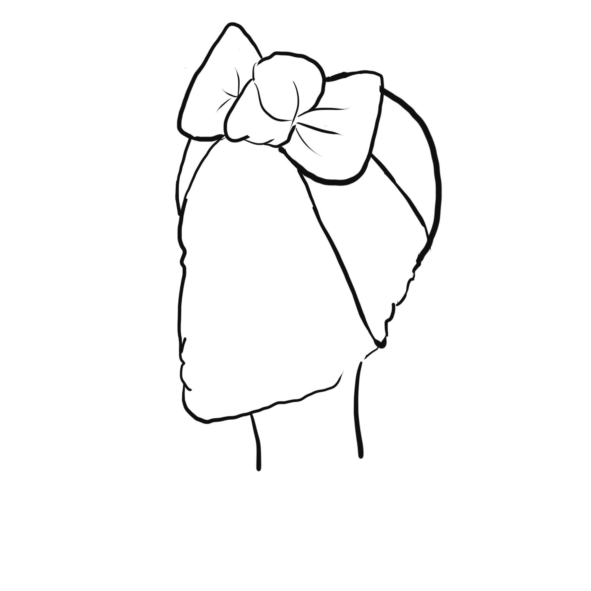 Adults organic self tie headband