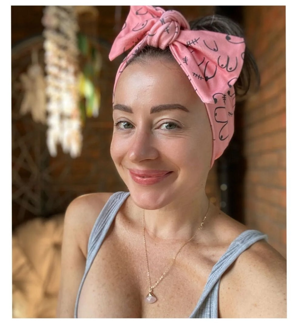 Adults organic self tie headband