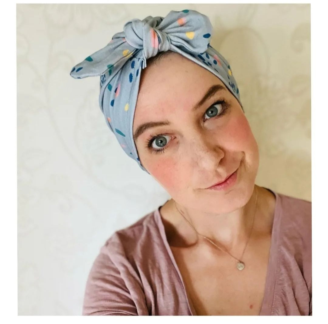 Adults organic turban with standard bow
