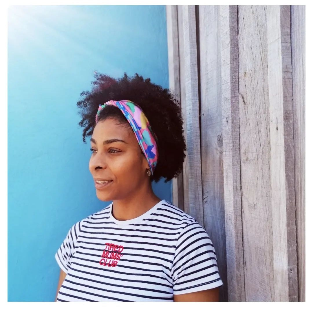 Adults organic self tie headband