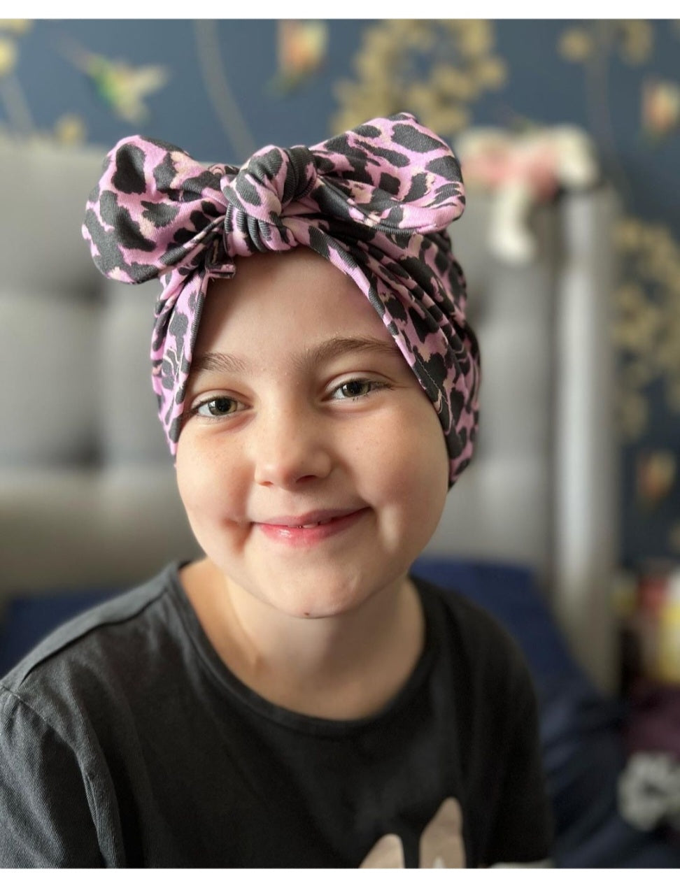 Childs/Tween/Teen organic turban with standard bow